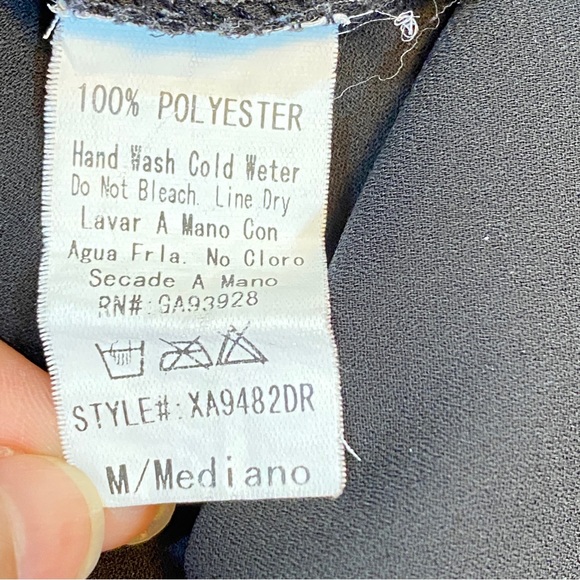 Town House Shops sheer black blouse dress, size Medium - Picture 9 of 10